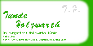 tunde holzwarth business card